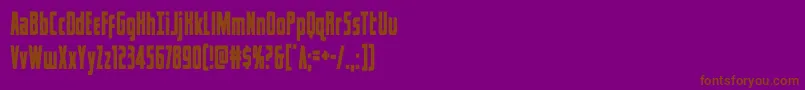 captcanaveralcond Font – Brown Fonts on Purple Background