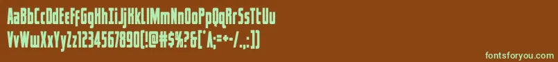captcanaveralcond Font – Green Fonts on Brown Background