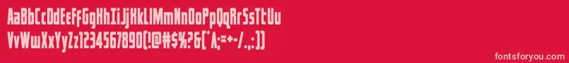 captcanaveralcond Font – Pink Fonts on Red Background