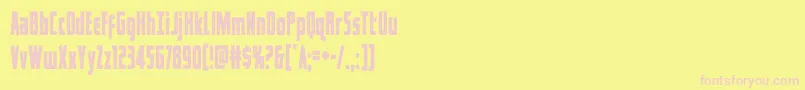 captcanaveralcond Font – Pink Fonts on Yellow Background