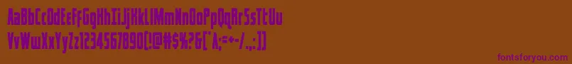 captcanaveralcond-fontti – violetit fontit ruskealla taustalla