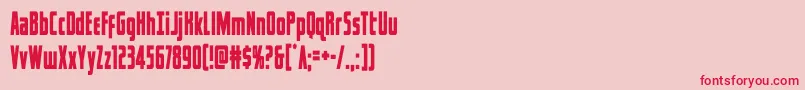 captcanaveralcond Font – Red Fonts on Pink Background