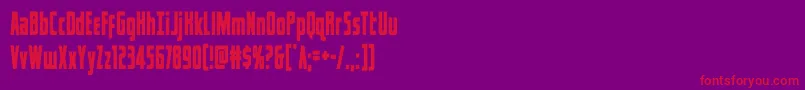 captcanaveralcond Font – Red Fonts on Purple Background