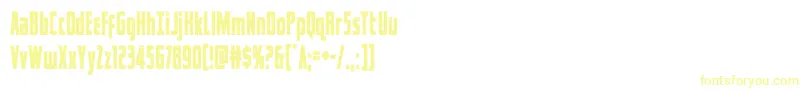 captcanaveralcond-Schriftart – Gelbe Schriften
