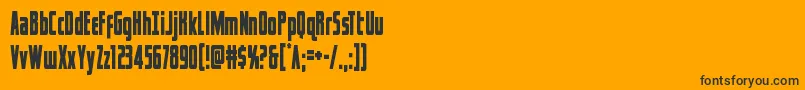 captcanaveralcond Font – Black Fonts on Orange Background