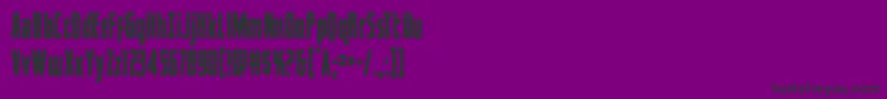 captcanaveralcond-Schriftart – Schwarze Schriften auf violettem Hintergrund
