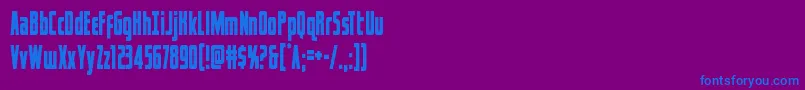 captcanaveralcond Font – Blue Fonts on Purple Background