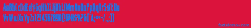 captcanaveralcond Font – Blue Fonts on Red Background