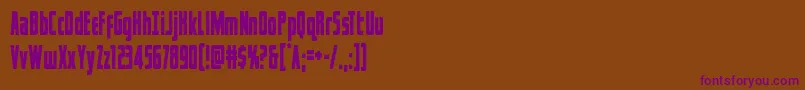 captcanaveralcond Font – Purple Fonts on Brown Background