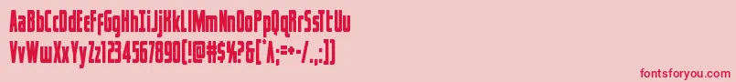 captcanaveralcond Font – Red Fonts on Pink Background