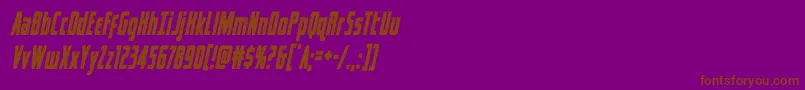 captcanaveralcondital Font – Brown Fonts on Purple Background