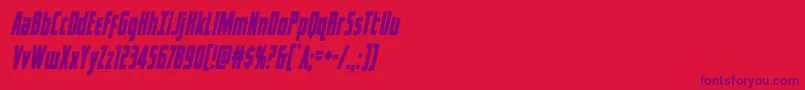 captcanaveralcondital Font – Purple Fonts on Red Background