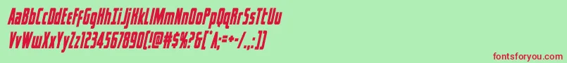 captcanaveralcondital Font – Red Fonts on Green Background