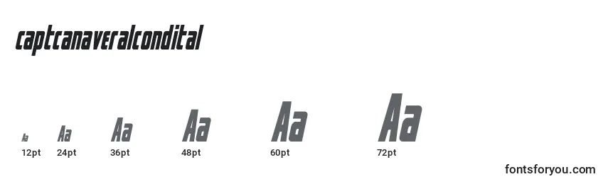 Captcanaveralcondital Font Sizes