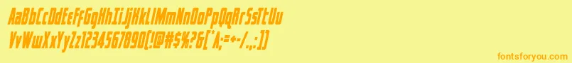 captcanaveralcondital Font – Orange Fonts on Yellow Background