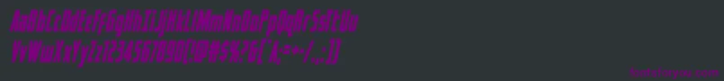 Шрифт captcanaveralcondital – фиолетовые шрифты на чёрном фоне