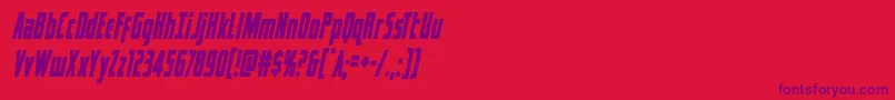 captcanaveralcondital Font – Purple Fonts on Red Background