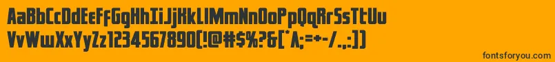 フォントcaptcanaveralexpand – 黒い文字のオレンジの背景