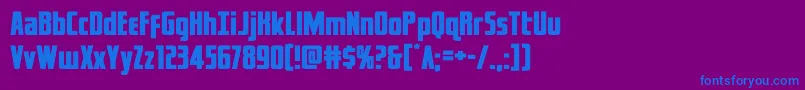 フォントcaptcanaveralexpand – 紫色の背景に青い文字