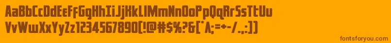 captcanaveralexpand Font – Brown Fonts on Orange Background
