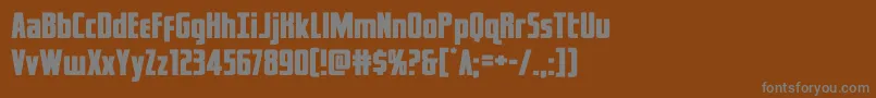 captcanaveralexpand-fontti – harmaat kirjasimet ruskealla taustalla