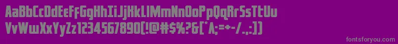 captcanaveralexpand Font – Gray Fonts on Purple Background