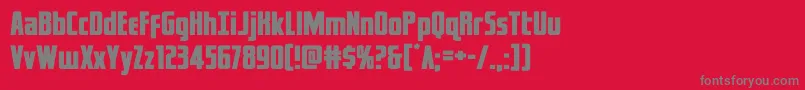 captcanaveralexpand Font – Gray Fonts on Red Background