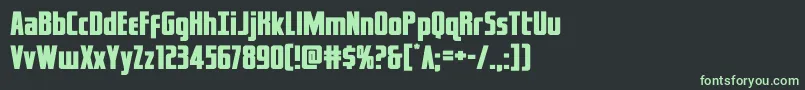 captcanaveralexpand Font – Green Fonts on Black Background
