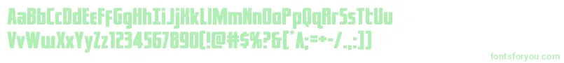captcanaveralexpand-Schriftart – Grüne Schriften auf weißem Hintergrund