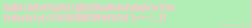 captcanaveralexpand-fontti – vaaleanpunaiset fontit vihreällä taustalla