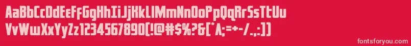 captcanaveralexpand Font – Pink Fonts on Red Background