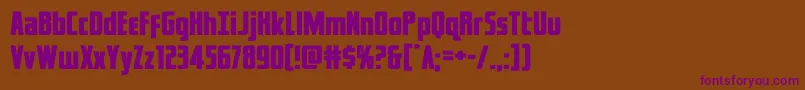 captcanaveralexpand Font – Purple Fonts on Brown Background