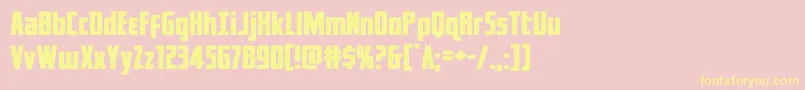 captcanaveralexpand Font – Yellow Fonts on Pink Background