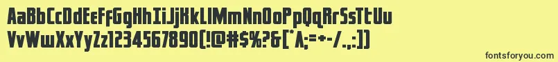 captcanaveralexpand Font – Black Fonts on Yellow Background