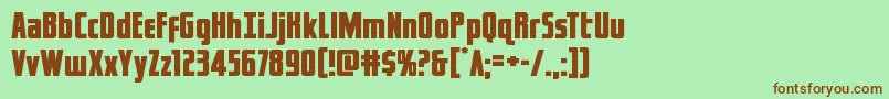 captcanaveralexpand Font – Brown Fonts on Green Background