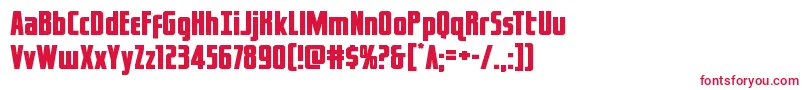 captcanaveralexpand Font – Red Fonts on White Background