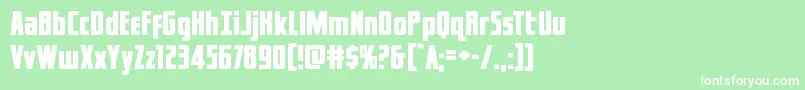 captcanaveralexpand Font – White Fonts on Green Background