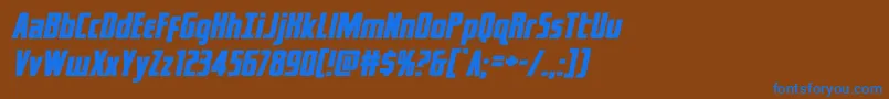 captcanaveralexpandital Font – Blue Fonts on Brown Background