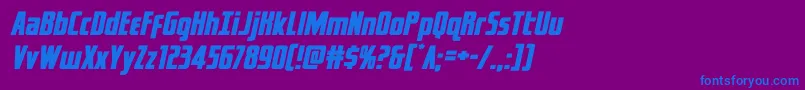 captcanaveralexpandital Font – Blue Fonts on Purple Background