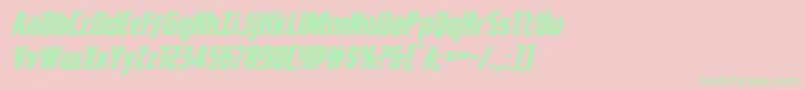 captcanaveralexpandital Font – Green Fonts on Pink Background