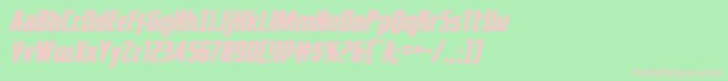 captcanaveralexpandital Font – Pink Fonts on Green Background