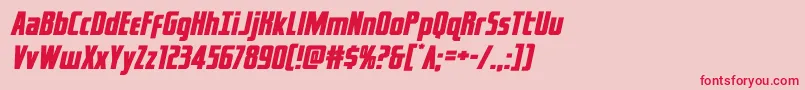 captcanaveralexpandital Font – Red Fonts on Pink Background