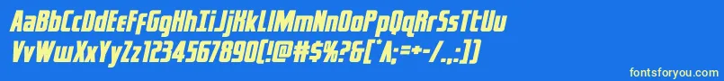 captcanaveralexpandital Font – Yellow Fonts on Blue Background