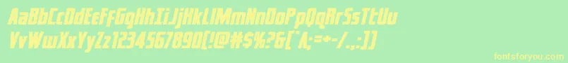 captcanaveralexpandital Font – Yellow Fonts on Green Background