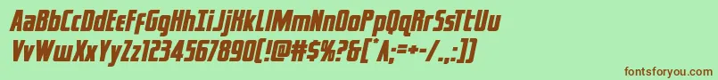 captcanaveralexpandital Font – Brown Fonts on Green Background