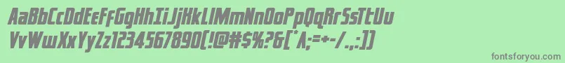 Weitere Informationen zur captcanaveralexpandital-Schriftart captcanaveralexpandital-Schriftart – Graue Schriften auf grünem Hintergrund