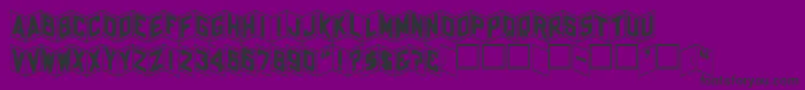 Шрифт Bajazzo – чёрные шрифты на фиолетовом фоне