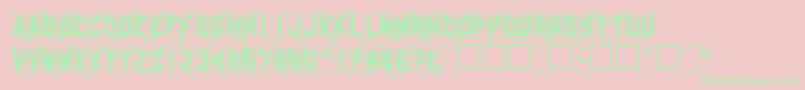 Bajazzo Font – Green Fonts on Pink Background