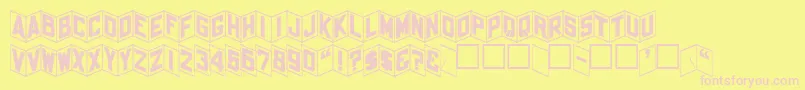 Bajazzo Font – Pink Fonts on Yellow Background