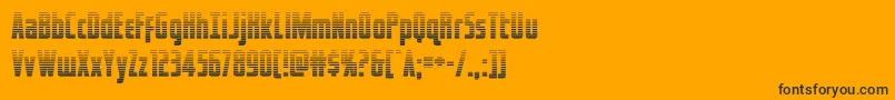 Шрифт captcanaveralgrad – чёрные шрифты на оранжевом фоне